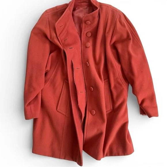 Maldone Chic Women's Wool Vintage Blend Coral Coat - 12 - Picture 3 of 11